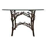 Faux Bois Giacometti-Style Table For Sale