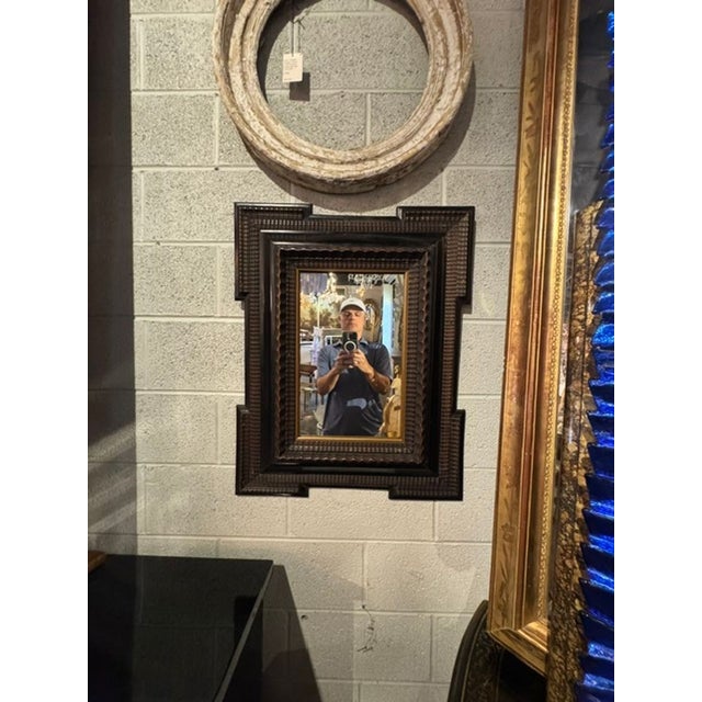 Traditional 19th C. Portuguese Carved Mirror For Sale - Image 3 of 6