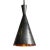Hand hammered copper cone pendant light with beautiful dark bronze finish on exterior and bright copper interior. Each is...