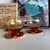 Mid-Century Modern Cute Vintage 1950s–60s Solid Copper Coasters, Set of 4 With Original Box For Sale - Image 3 of 10