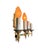 1920s Baroque Cast Aluminum Wall Sconces With Original Polychrome Finish - Pair For Sale - Image 4 of 9