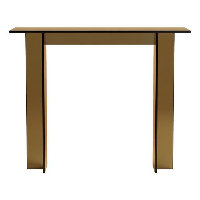 Console Table in Bronzed Glass by Lebanto For Sale