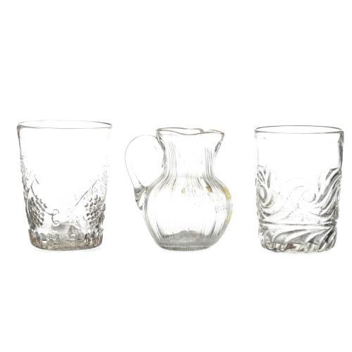 Portuguese, 19th century, blown and molded glass, possibly from the Vista Alegre Factory, relief decoration. Height:...