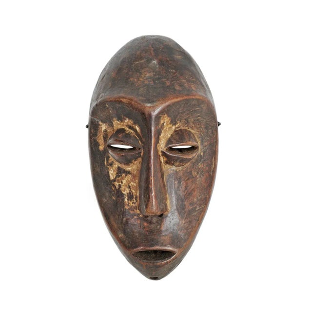 Vintage Mid 20th Century Wood Carved Lega Mask For Sale - Image 4 of 4
