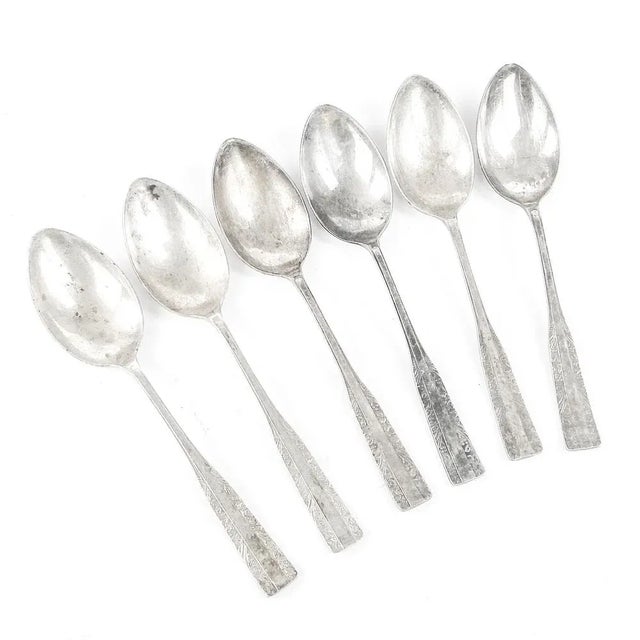 Art Deco Brass Spoons, 1960s, Set of 6 For Sale - Image 9 of 9