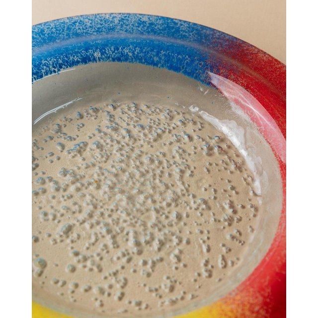 Blue Vintage Murano Glass Bowl, 1980s For Sale - Image 8 of 11