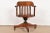 Arts & Crafts Solid Walnut Executive Swivel Desk Chair by Johnson Chair Co. For Sale - Image 10 of 12