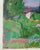 Paper 1970s Oil on Cardboard Summer Garden Landscape by Swiss Artist Kaspar Ilg For Sale - Image 7 of 10