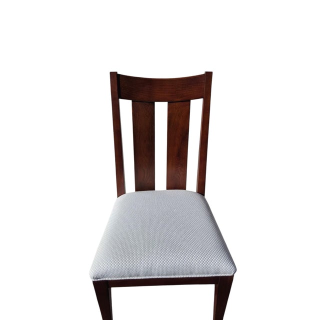 1990s 1990s Ethan Allen Horizons Dining Side Chair Pair Wood Slat Back Accent Living Room For Sale - Image 5 of 15