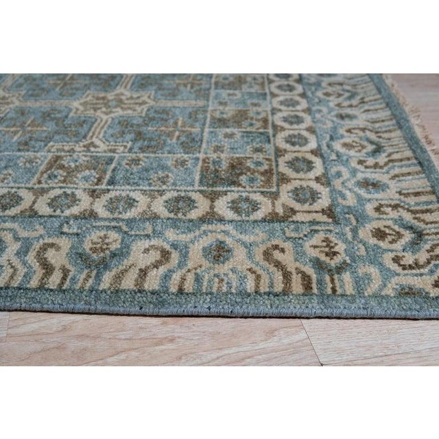 2020s 9x12 Gray Hand-Knotted Wool Trellis Starburst Geometric Modern Carpet Rug For Sale - Image 5 of 6