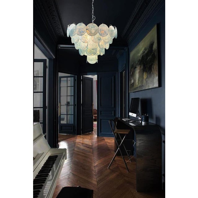 Blue Space Age Blue Murano Chandelier, 1990s For Sale - Image 8 of 11
