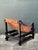 Wood Vintage MCM Leather Sling Lounge Chair For Sale - Image 7 of 12