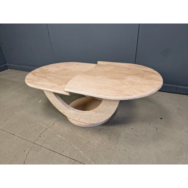 Vintage Two-Tier Travertine Coffee Table, 1970s For Sale - Image 4 of 9