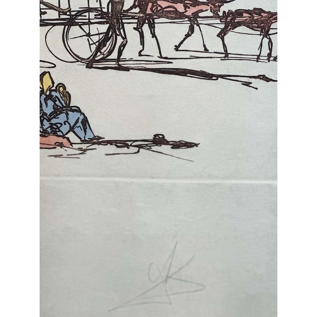 1980s 1980s Framed Etching Aquatint "Judgement" by Salvador Dalí For Sale - Image 5 of 6