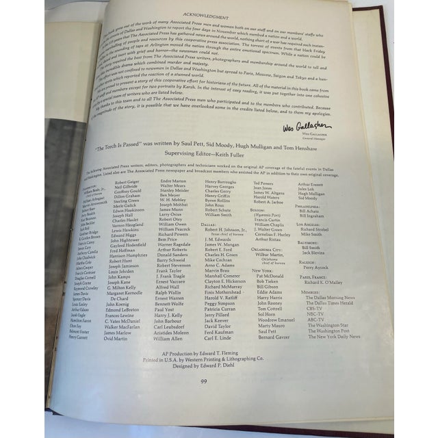 Red 1964 “ the Torch Has Passed” JFK Book and Newspaper Article For Sale - Image 8 of 10