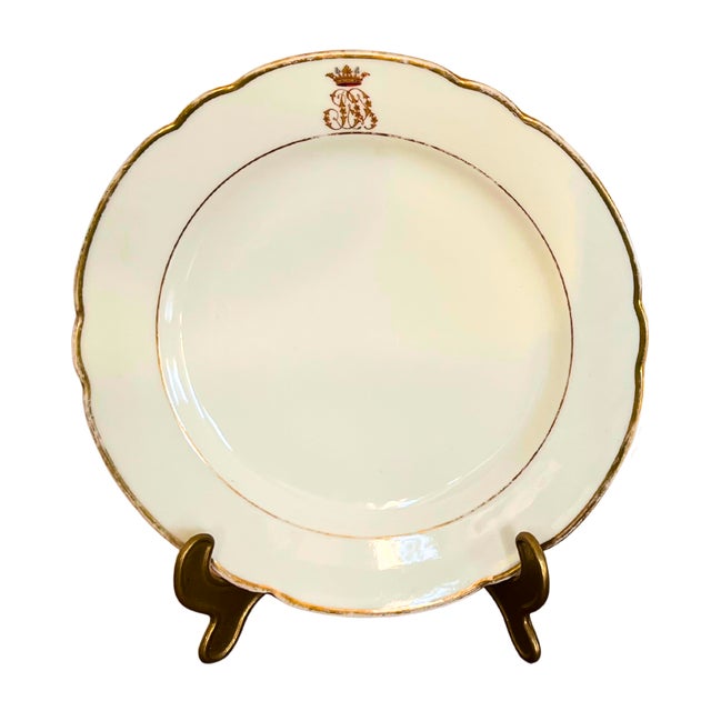 Antique Limoges Porcelain Dinner Plates, 1900, Set of 6 For Sale - Image 4 of 6