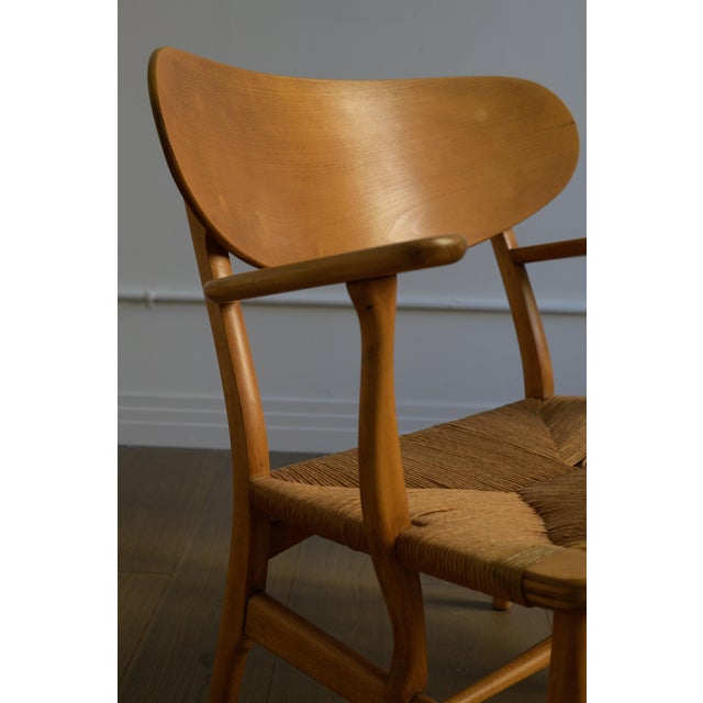 Mid-Century Modern Hans Wegner Lounge Chair, Model No. Ch-22 by Carl Hansen & Son, Denmark, 1951 For Sale - Image 3 of 12