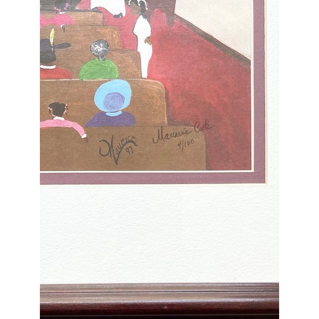 1990s 1997 Maurice Cook "New Hope Choir” Framed & Matted Signed Litho Print For Sale - Image 5 of 8