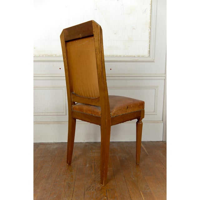 Art Deco Side Chairs in Carved Walnut attributed to Gauthier-Poinsignon, 1920s, Set of 6 For Sale - Image 10 of 18