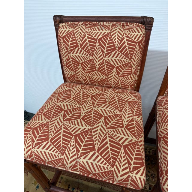 Ficks Reed Ficks Reed Paxton Rattan Bar Stools, Set of Three For Sale - Image 4 of 12