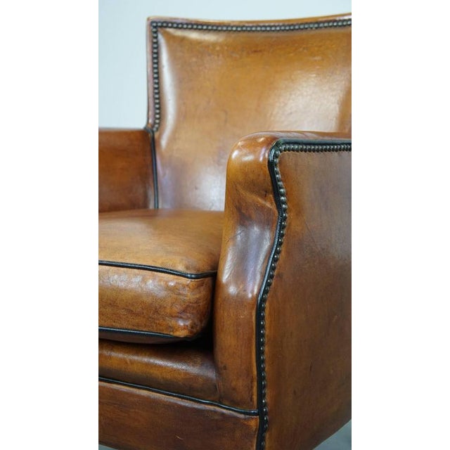 Sheep Leather Armchair For Sale - Image 12 of 15