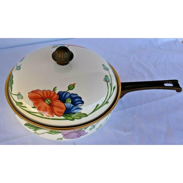 1980s Villeroy & Boch Amapola Enamel Saucepan with Lid a Pair Chairish