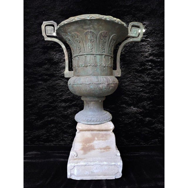 Antique Bronze Garden Vases, 1870 For Sale - Image 3 of 10