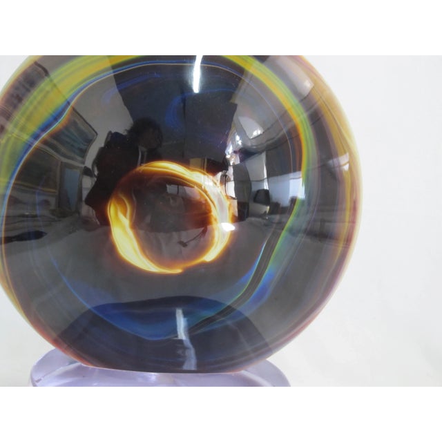 Dino Rosin Handblown Murano & Calcedonia Gravitational Pull Art Glass Sculpture For Sale - Image 10 of 12