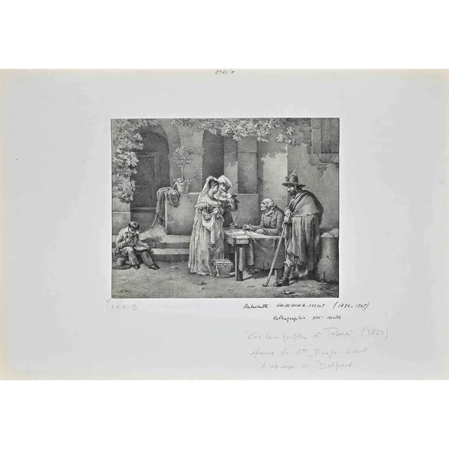 Bonnemaison is a Lithograph realized by Antoinette Haudebourt-Lescot. Signed on plate and titled on the lower margin....