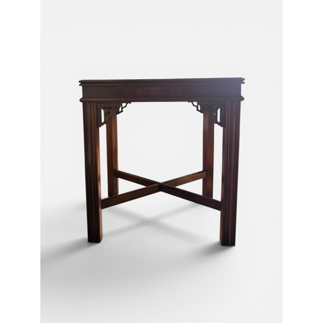 1980s 1980s Vintage Lane Altavista Chinese Chippendale Mahogany Accent Table MCM 988 For Sale - Image 5 of 8