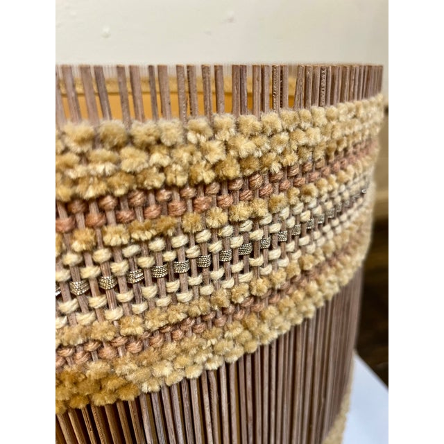 Mid 20th Century Pair Maria Kipp Woven Wood and Fiber Lampshades For Sale - Image 11 of 11