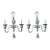 1900s Silverplated Bronze, Double-Branch Wall Sconces With Finely Chased Low Relief Details Throughout. Maker Is e.f. Caldwell, New - a Pair For Sale