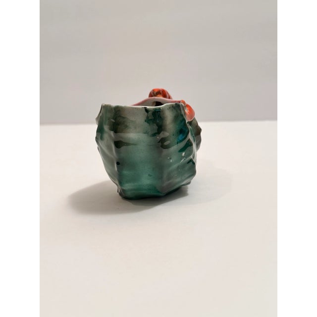 Antique Royal Bayreuth Lobster Handled Conch Shell Sauce Creamer Bowl For Sale - Image 4 of 13