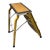 Vintage Metal Three-Step Folding Utility Ladder Mid Century Modern For Sale