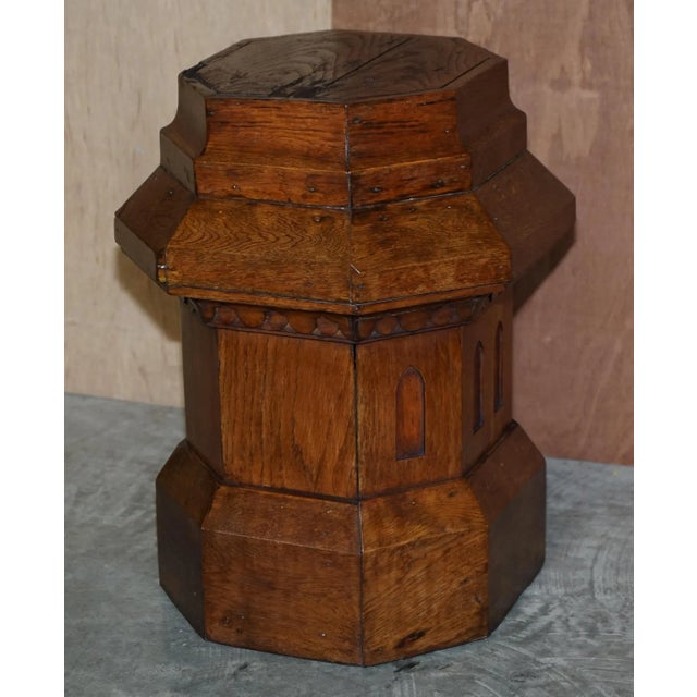 Antique Pugin Gothic Style Plant / Display Stands, 1840s, Set of 2 For Sale - Image 10 of 18