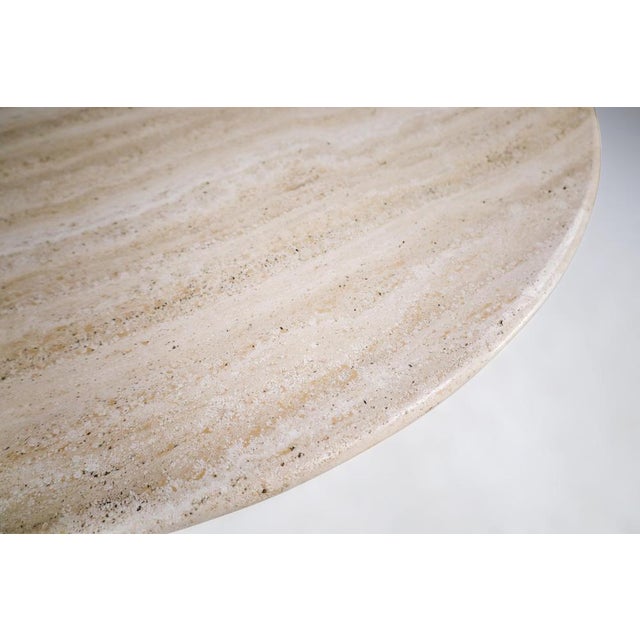 Large Round Travertine Dining or Centre Table, Italy, 1970s For Sale - Image 6 of 18