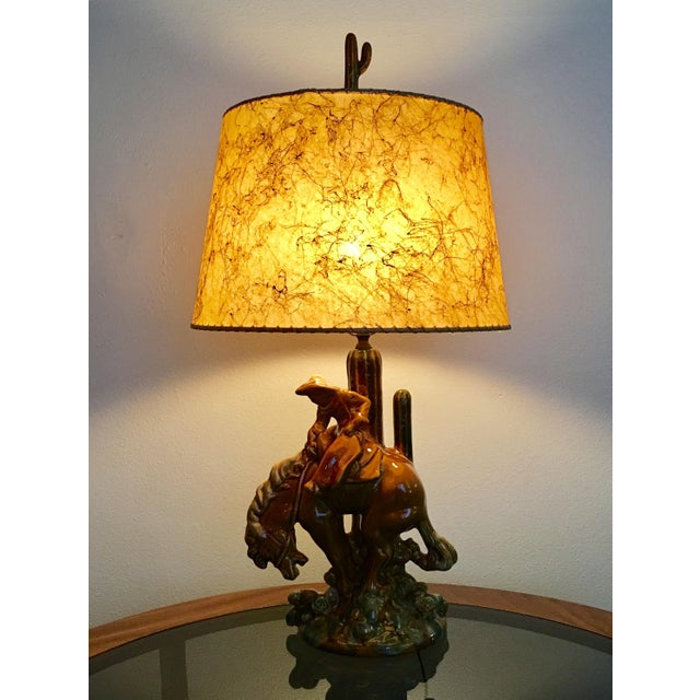 1940s Vintage Cowboy & Horse Lamp Chairish