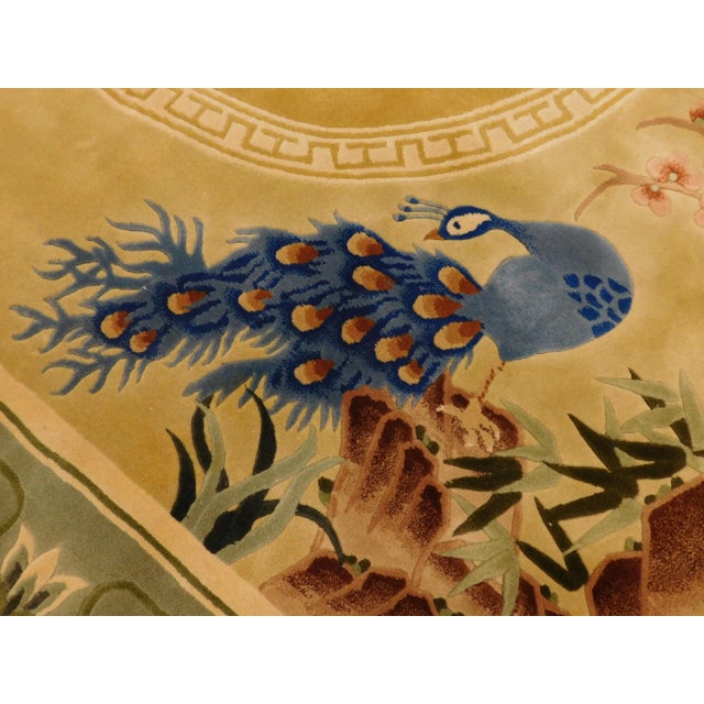 Textile Midcentury Handmade Chinese Wool Pile Rug. 9'x 12' For Sale - Image 7 of 12