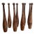 Antique Hand Carved Indian Club Pins & Exercise Weights - Set of 8 For Sale
