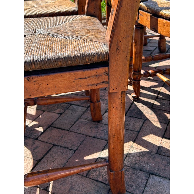 Ladderback Rush Seat Dining Chairs -Set of 10 For Sale - Image 13 of 17