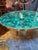 1990s Contemporary Round Malachite Stone Top Dining Table With Solid Brass Base For Sale - Image 5 of 8