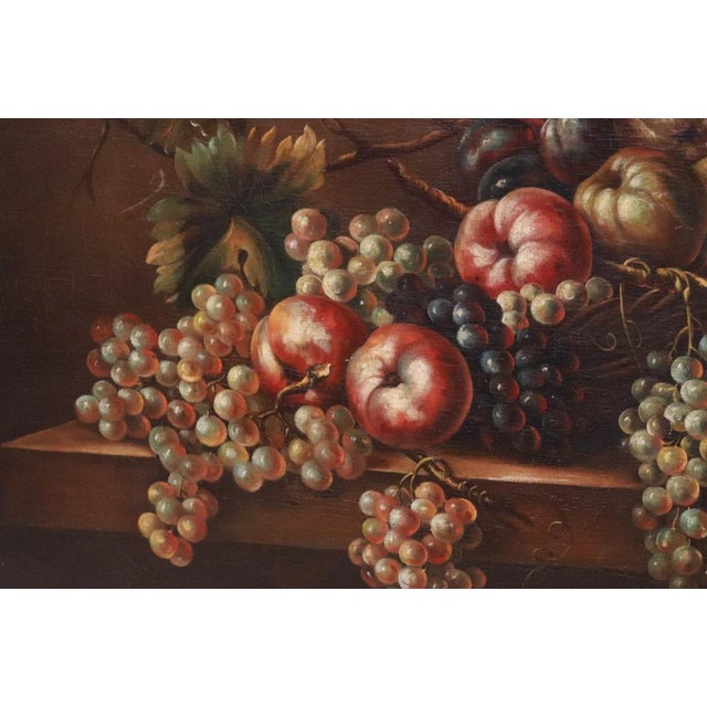 American 19th-Century American Oil on Canvas Still Life Painting in the Manner of George Forster For Sale - Image 3 of 7