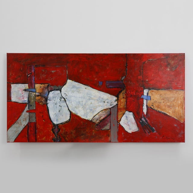 Belgium / 1990 / Painting / Roeland Peperkamp / canvas and wood / Mid-century / Modern This striking abstract painting by...