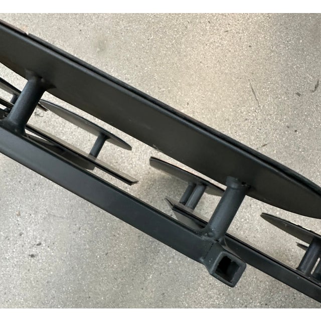 Mid Century Metal Wall Art Patina Geometry Vintage For Sale - Image 10 of 18