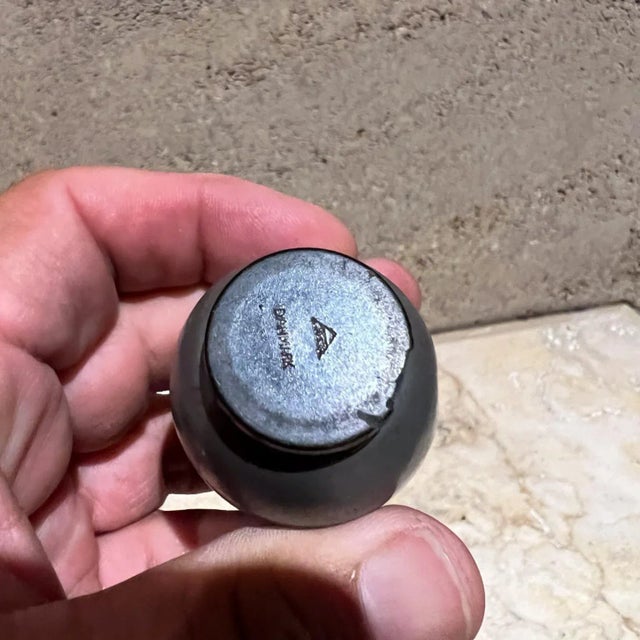 AMBIANIC presents Rare 1940s Just Andersen Pewter Salt and Pepper Shaker Danmark Stamped Danmark 2.5 h x 1.5 diameter...