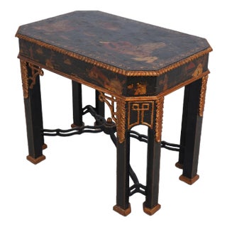 Maitland Smith Chinoiserie Paint Decorated Occasional Table For Sale