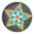 Wedgwood Majolica Chrysanthemum Star-Form Plate With Geometric Ground, C. 19th Century For Sale