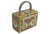 This is a vintage, Italian, Florentine style, wooden purse from 1910-1950. The purse features a gold steel loop handle and...