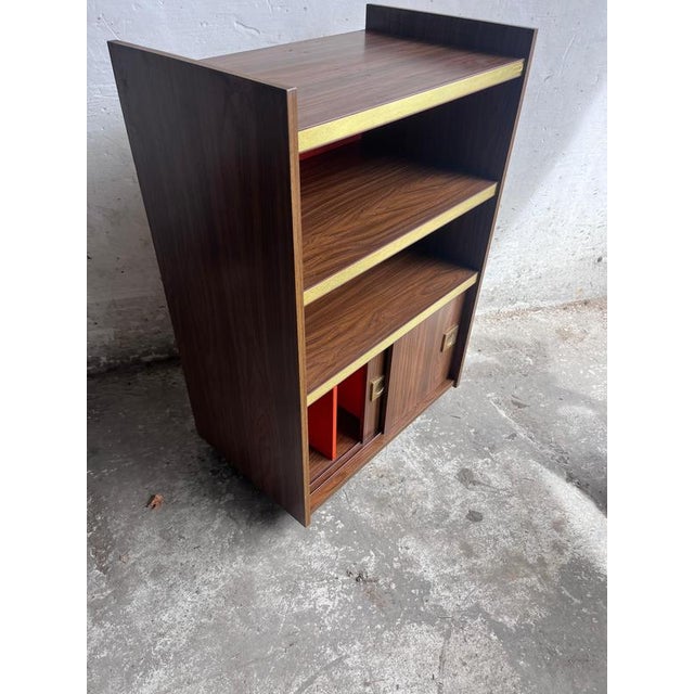 Modern Stereo Cabinet on Wheels, 1970s For Sale - Image 9 of 11