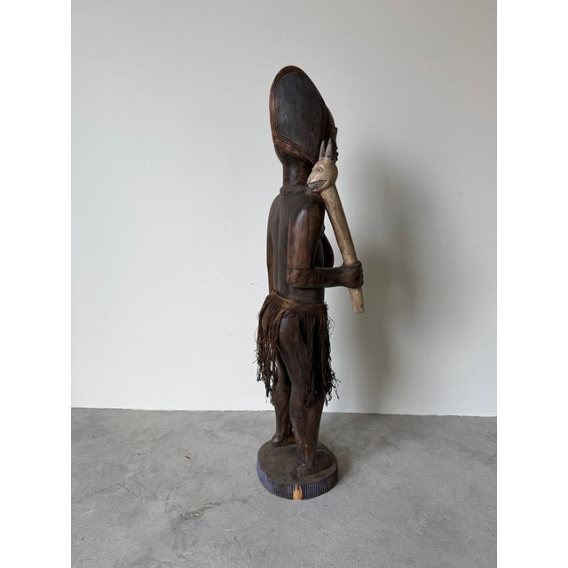 Vintage African Hand-Carved Wood Tribal Figure Sculpture For Sale - Image 10 of 12